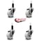 Service Caster 3'' Nylon Wheel Swivel 1-1/8'' Expanding Stem Caster Set, 4PK SCC-EX20S314-NYS-118-4 - alternate 2